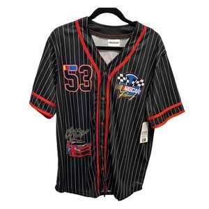 NWT NASCAR Racing‎ Team Number 53 Jersey Black Pinstripe Men's Size Large